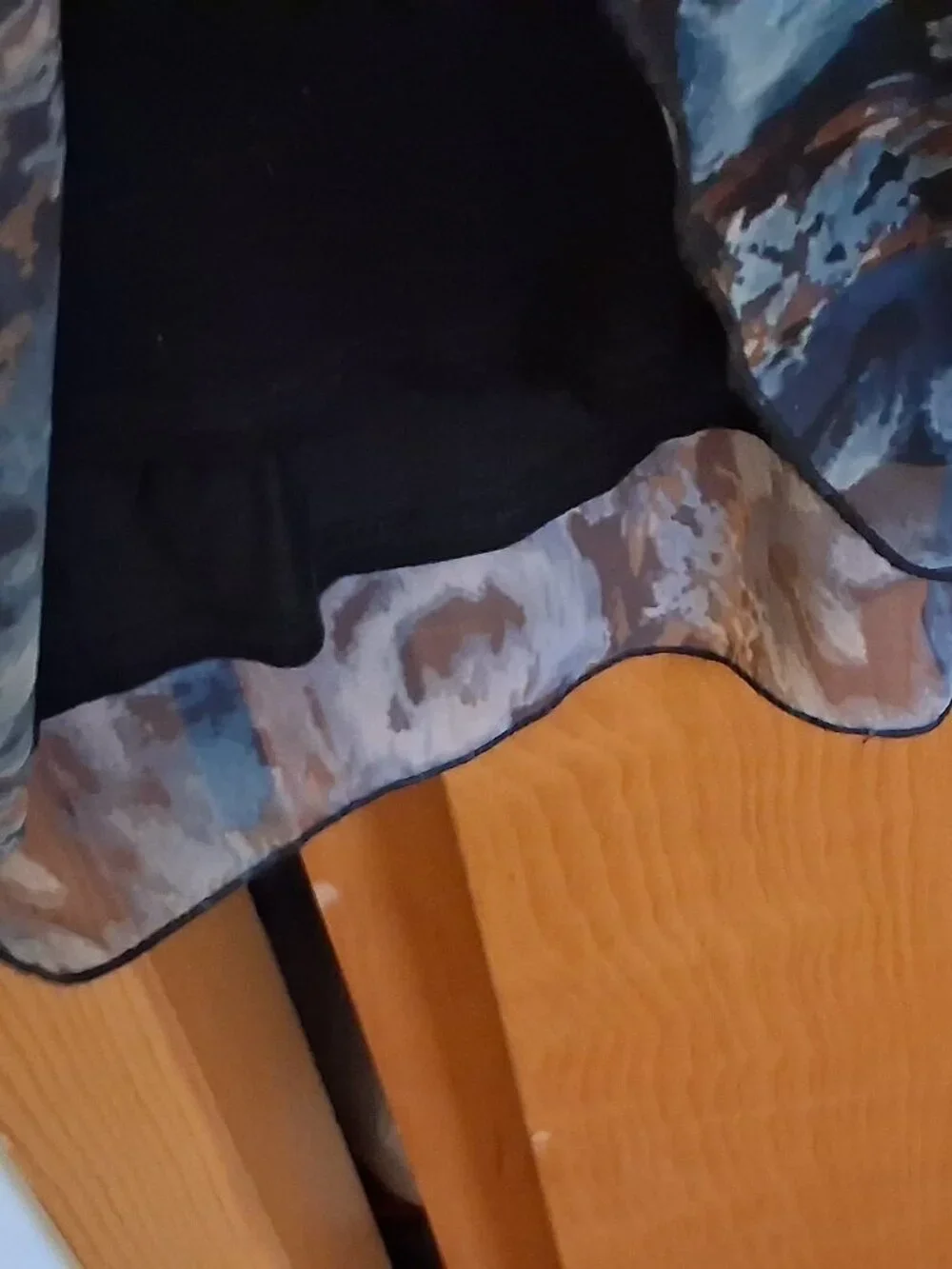 Sese Code 2XL Flowy Blouse, Fairy‎ Boho Ethereal, Floral Pattern, Black Blue